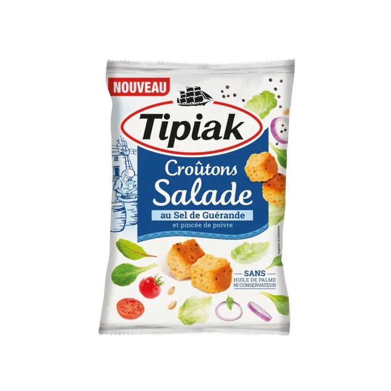 Tipiak Croutons Pour Salade Au Sel De Guérande 80G