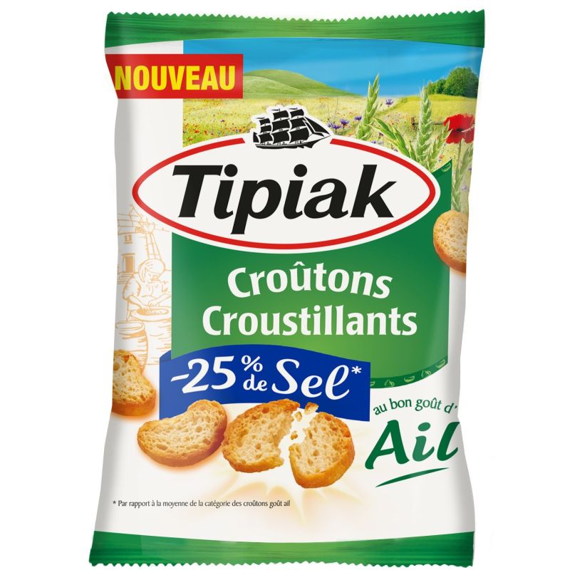 Tipiak Croutons Goût Ail : Le Paquet De 80G