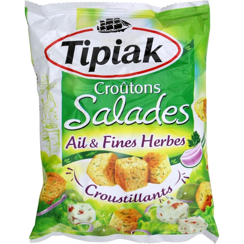 Tipiak Croûtons À L'Ail & Fines Herbes : Le Sachet De 50G