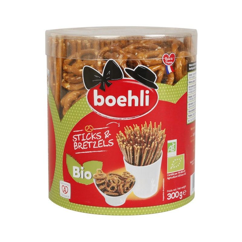 Boehli Tubo Sticks/Bretzels Bio 300G