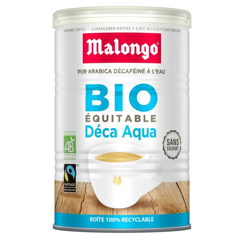 Malongo Café Bio Moulu Décaféiné : La Boite De 250G