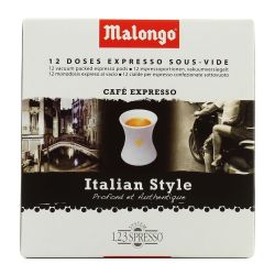 Malongo 78G 12 Doses Cafe Espresso Itaien Style