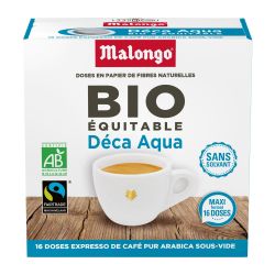 Malongo Café Dosettes Décafeiné Bio : Les 16 De 6,5 G - 104