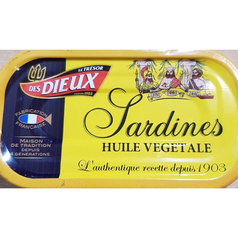 Le Trésor Des Dieux Sardines À L'Huile Végétale 1/10 69 Gr
