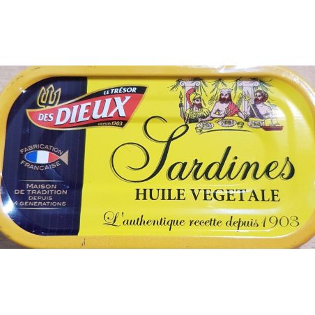 Le Trésor Des Dieux Sardines À L'Huile Végétale 1/10 69 Gr