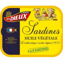 Le Trésor Des Dieux Sardines À L'Huile Végétale 1/4 173 Gr