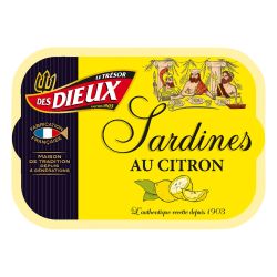Le Trésor Des Dieux Sardines Citron, Recette Traditionnelle, Savoureuses Et Digestes La Boîte 115 G