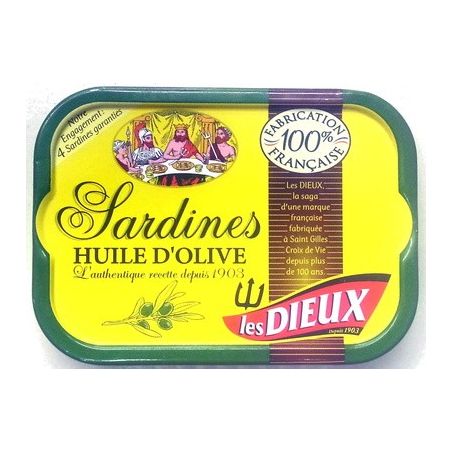 Le Trésor Des Dieux Sardines À L'Huile D'Olive 1/6 115G