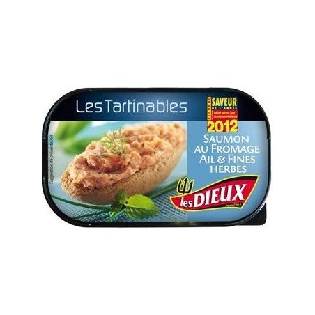 Le Trésor Des Dieux Les Tartinables Saumon Au Fromage Ail & Fines Herbes 90G