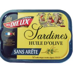 Le Trésor Des Dieux Sardines Sans Aretes A L'Huile D'Olive 115G