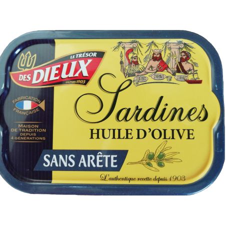 Le Trésor Des Dieux Sardines Sans Aretes A L'Huile D'Olive 115G