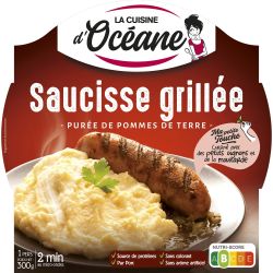 La Cuisine D'Océane Plat Cuisiné Saucisse Grillée/Purée : Barquette De 300 G