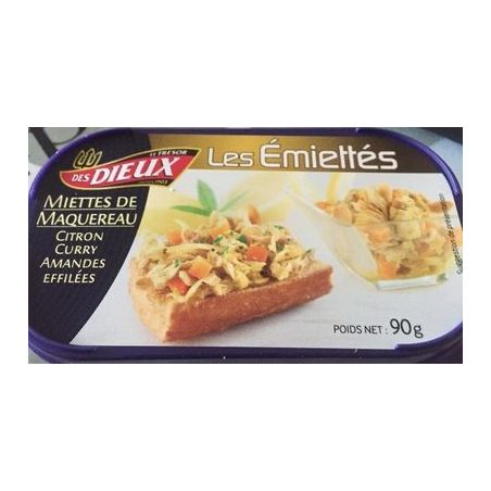 Le Trésor Des Dieux 90G Emiette Maquereaux Citron/Curry/Amandes Gendreau