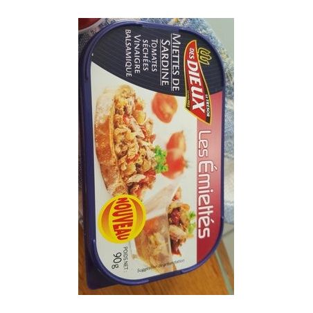 Les Dieux 90G Emiette Sardine Tomate Sechee Vinaigre Gendreau
