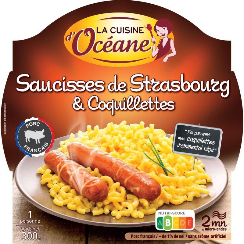 La Cuisine D'Océane Saucisse De Strasbourg Coquillettes 300G