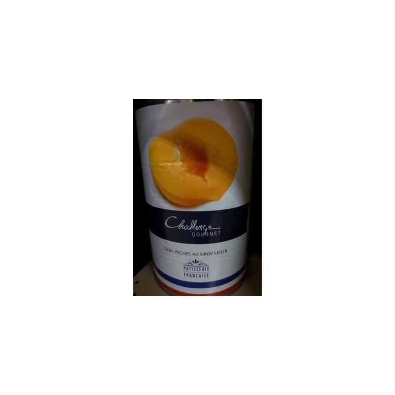 Challenge Gourmet Demi-Pêches Au Sirop Léger - 4,2 Kg 2,335 Égoutté
