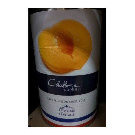 Challenge Gourmet Demi-Pêches Au Sirop Léger - 4,2 Kg 2,335 Égoutté