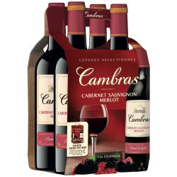 Cambras Vin Rouge D'Espagne Cabernet 2016 : Le Pack De 4 Bouteilles 75Cl