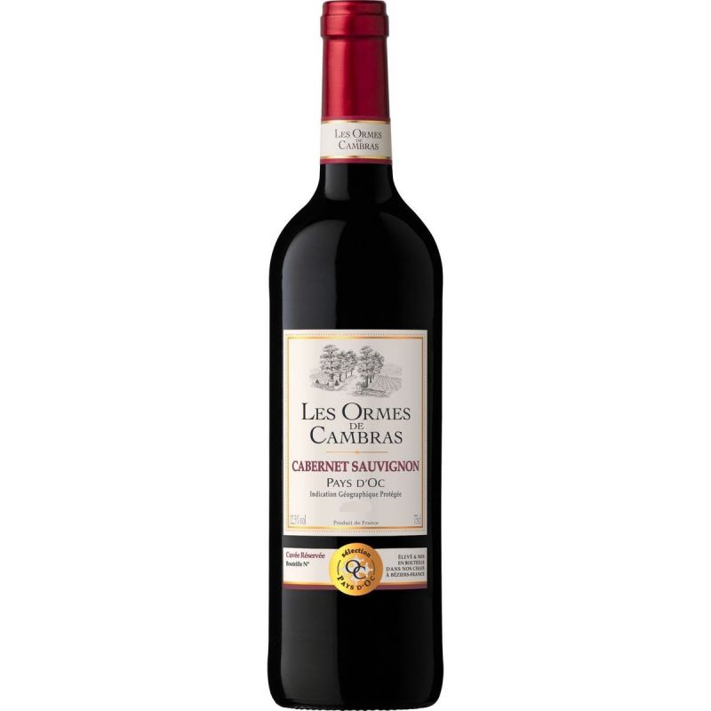Les Ormes De Cambras Igp Pays-D'Oc Cabernet-Sauvignon Rouge 75Cl