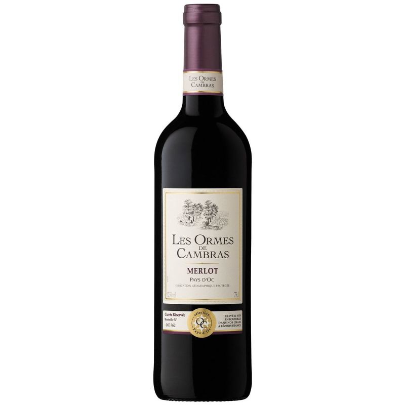 Les Ormes De Cambras Igp Pays-D'Oc Merlot Cuvée Réservée Rouge 75Cl