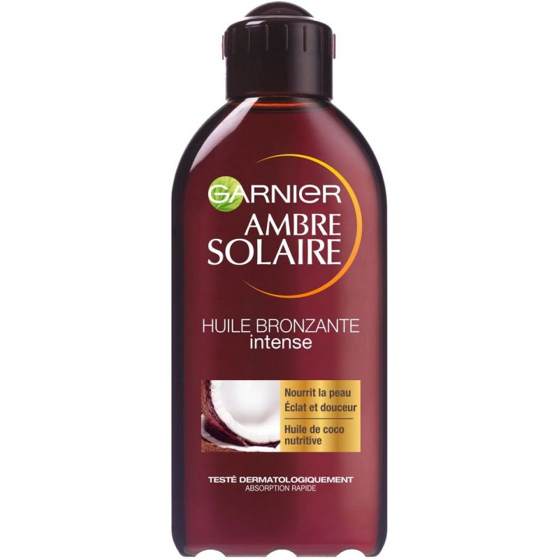 Ambre Sol Garnier Solaire Huile Bronzante Intense À L'Huile De Coco 200Ml