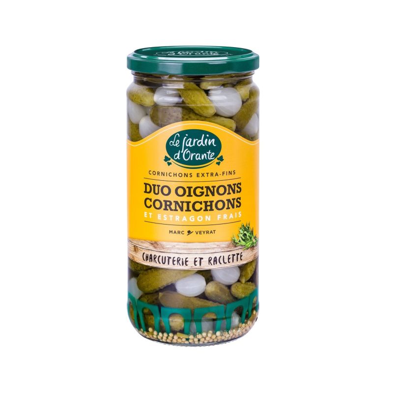 Jard.Orant Le Jardin D'Orante Duo Oignons Cornichons Et Estragon Frais : Bocal De 360G Net Égoutté