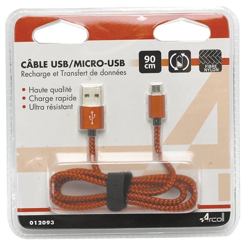 Arcoll Câble Usb Micro 90 Cm
