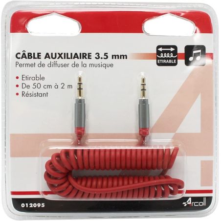 Arcoll Câble Auxiliaire 3.5 Mm Extensible