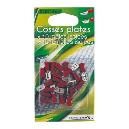 Lumi'Car Cosses Plates 10 Mâles Isolées Et Femelles Rouge