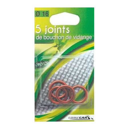 Lumi'Car Jointes De Bouchon Vidange Diamètre 16 X5
