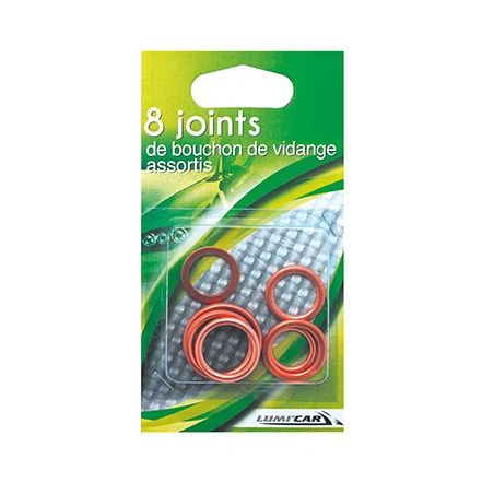 Lumi'Car Joints De Bouchon Vidange Assortis X8