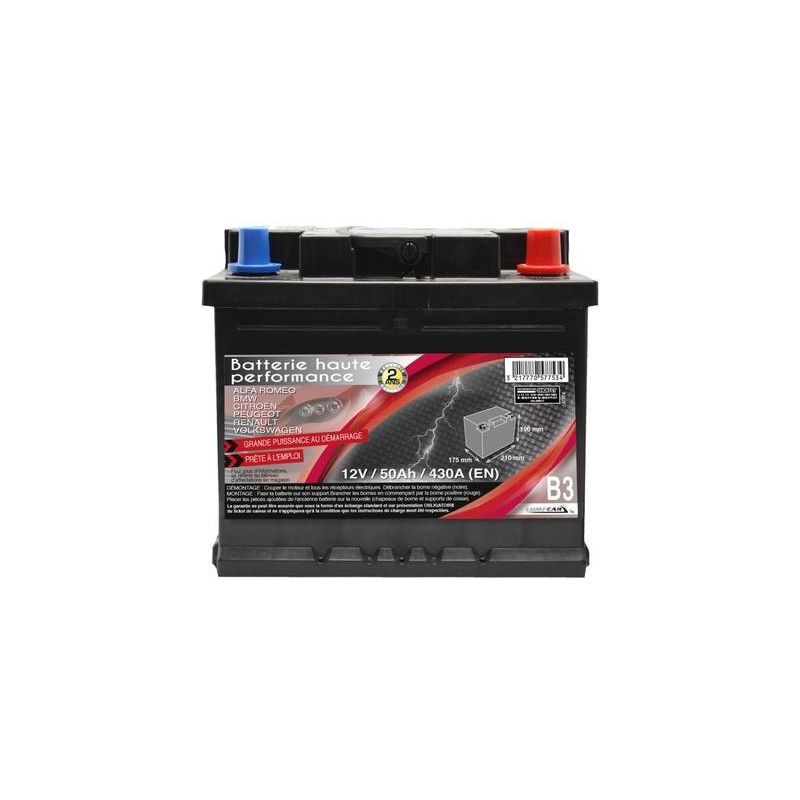 Lumi'Car Batterie Haute Performance B3 12V/50Ah/430A
