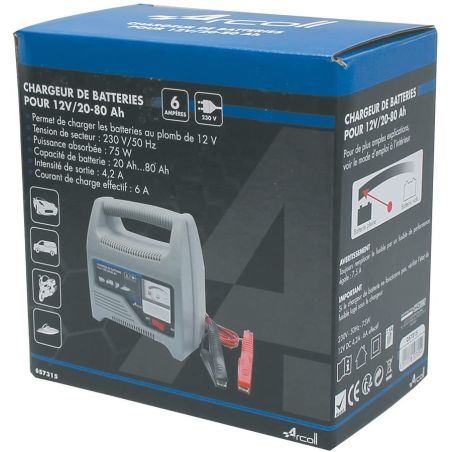 Arcoll Chargeur De Batterie 12V-6A