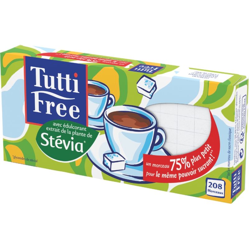 Saint Louis Tutti Free Sucre Stévia Morceaux La Boite De 208 - 290 G