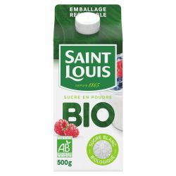 Saint Louis Sucre En Poudre Bio : La Brique De 500G
