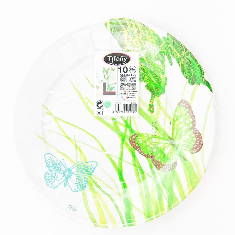 Tifany Assiettes Plates 28 Cm Le Paquet X 10