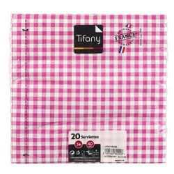 Tifany 20 Serv.40X40 Vichy Rose