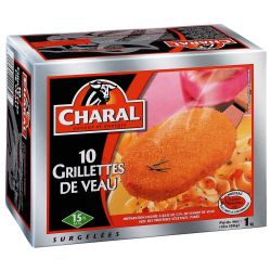 Charal 10X100G Grillettes De Veau Panees