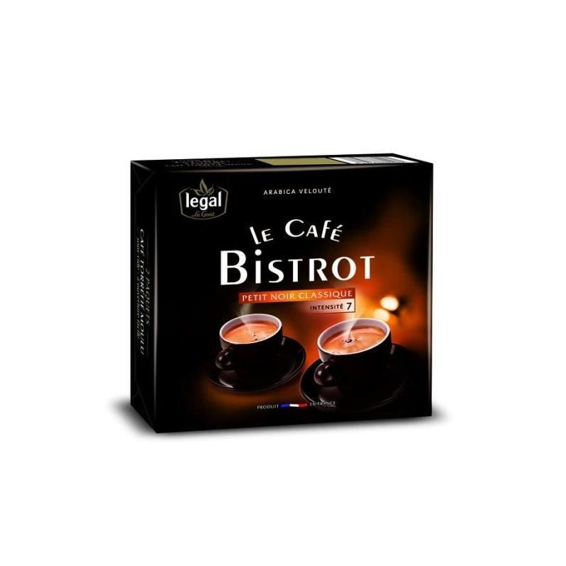 Légal Lot De 2 Cafés Bistrot Petit Noir Classique Moulu 500 G