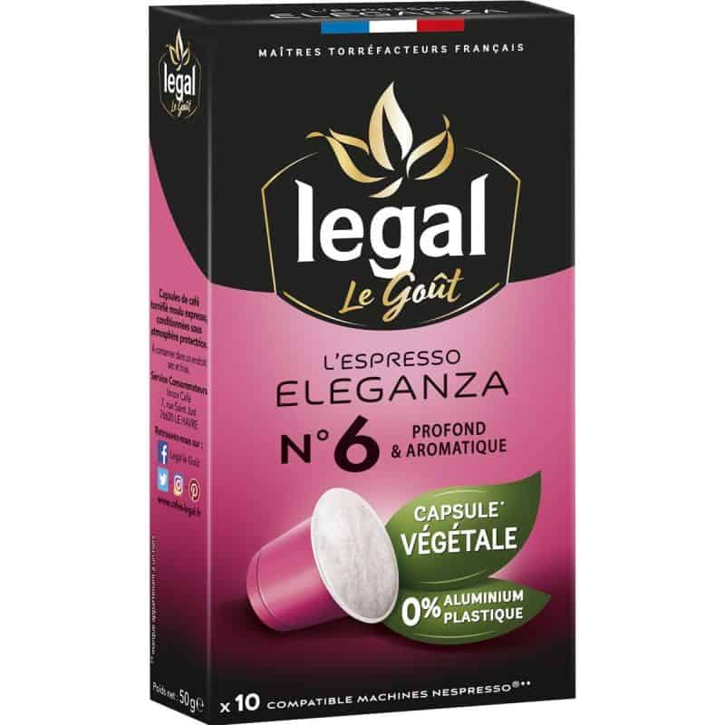 Légal L'Espresso Eleganza Capsule X10 50G