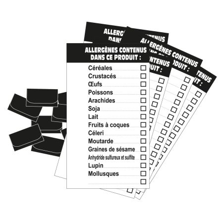 Etiq Etal 25 Blc Allergenes+Clips