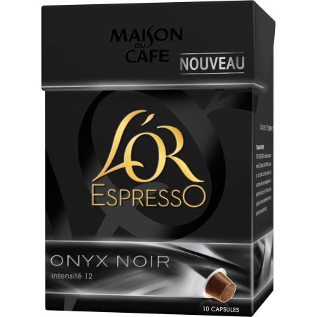 Maison Du Cafe 10 Capsules Moulu L Or Esp Onyx Noir