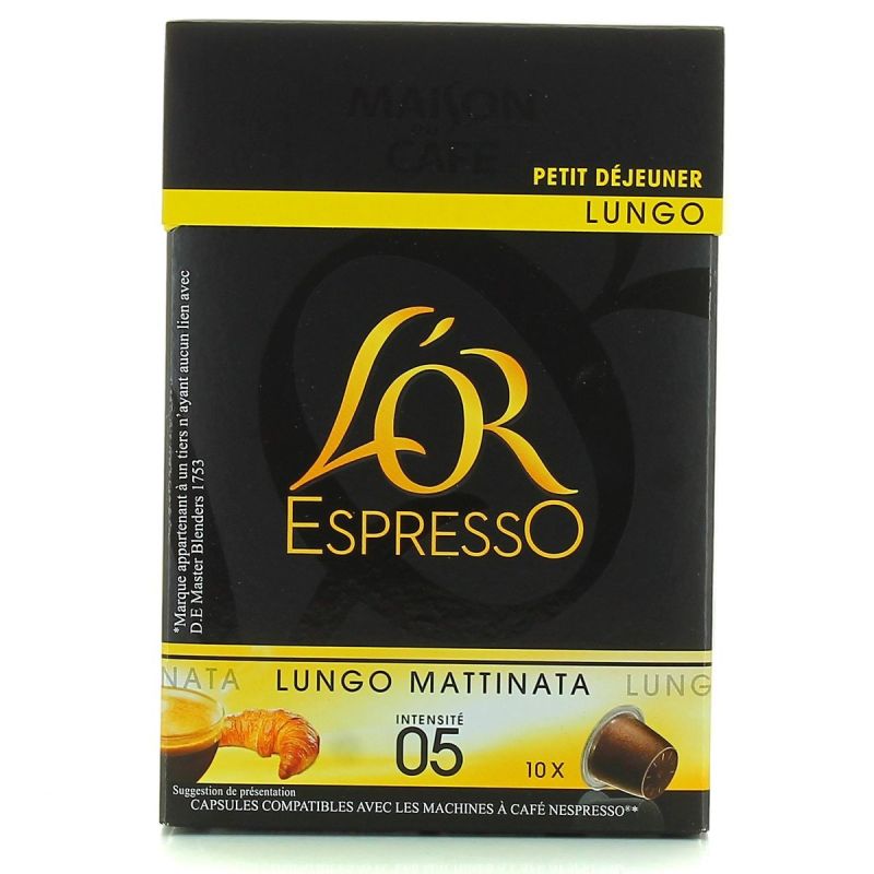 Maison Du Cafe 10 Doses L Or Caps Espress Lungo Matinal