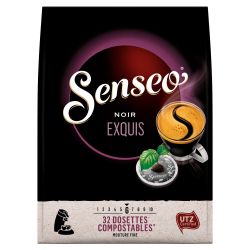 Senseo Café Dosettes Noir Exquis : Le Paquet De 32 - 222 G