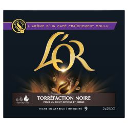 L Or Café Moulu Torrefaction Noire : Le Paquet De 2 -500G