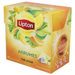 Lipton (Epicerie) Thé Noir Agrumes : La Boite De 20 Sachets - 36 G
