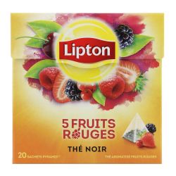 Lipton (Epicerie) Thé Noir 5 Fruits Rouges : La Boite De 20 Sachets - 34 G