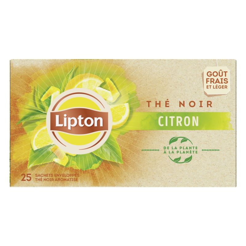 Lipton (Epicerie) Thé Citron : La Boite De 25 Sachets - 40 G