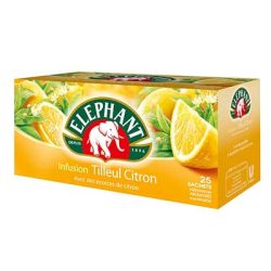 Elephant Lipton Infusion Eléphant Tilleul-Citron Boîte 25 Sachets
