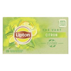 Lipton Thé Vert Au Citron : La Boîte De 25 Sachets - 33G
